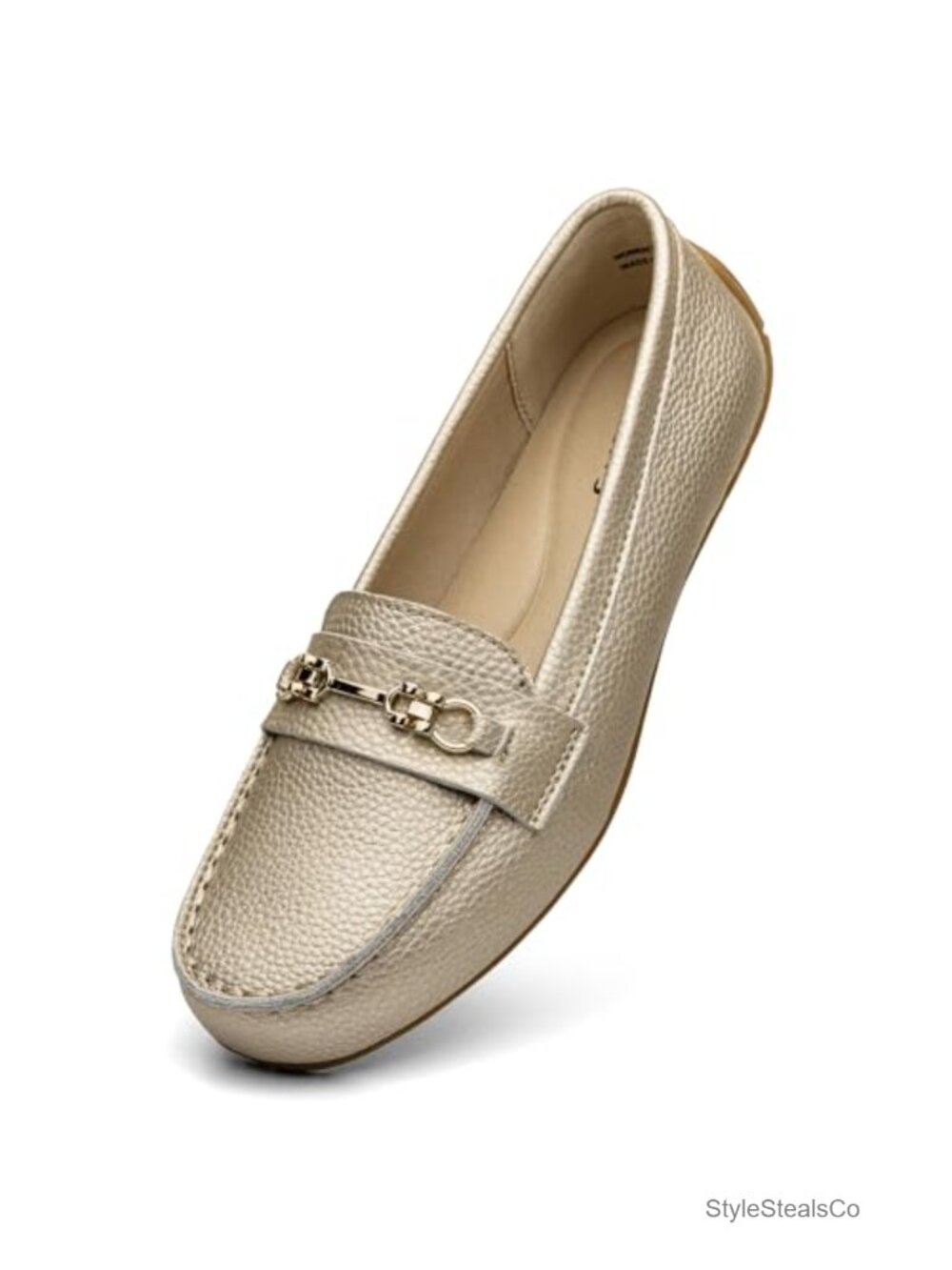Women's Comfort Leather Loafers Slip On Business Casual Dress Shoes Lightweight
